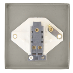 Click Deco Satin Brass 1G 2W Single Light Switch White Insert
