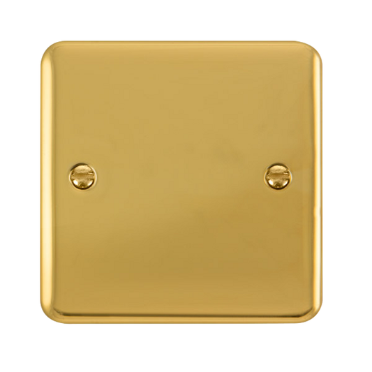 Click Deco Plus Polished Brass 1G Single Blank Plate