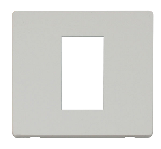 Click Definity Screwless Polar White 1G 1 Module Euro Media Plate