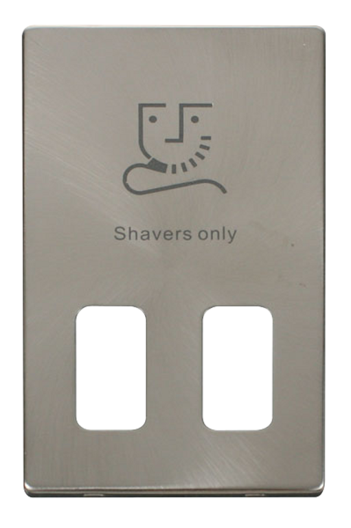 Click Definity Screwless Brushed Stainless Shaver Socket Black Insert
