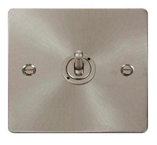 Click Define Brushed Stainless 1G 2W Single Dolly Light Switch