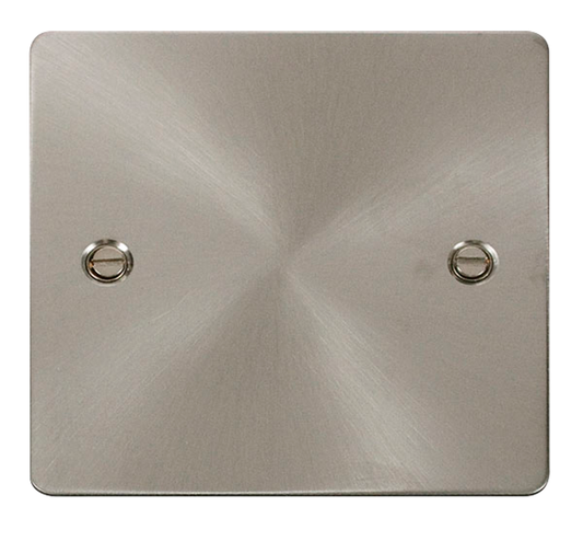 Click Define Brushed Stainless 1G Single Blank Plate
