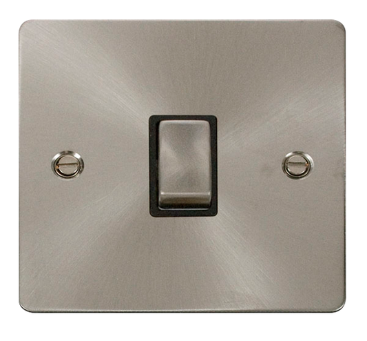 Click Define Brushed Stainless 1G 20A DP Switch Black Insert