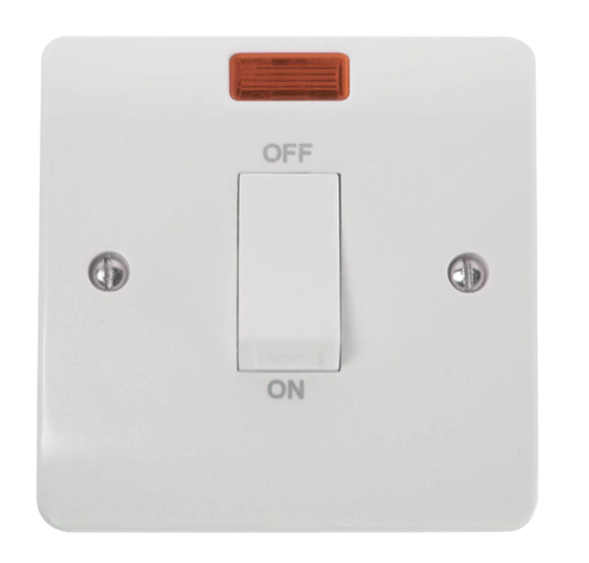 Click Mode White 1G 45A DP Switch & Neon