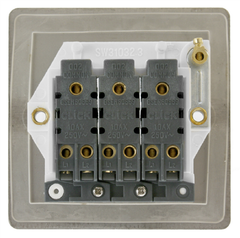 Click Define Polished Chrome 3G 2W Triple Light Switch Black Insert