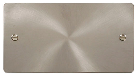 Click Define Brushed Stainless 2G Double Blank Plate