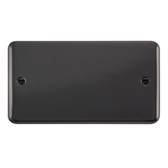 Click Deco Plus Black Nickel 2G Double Blank Plate