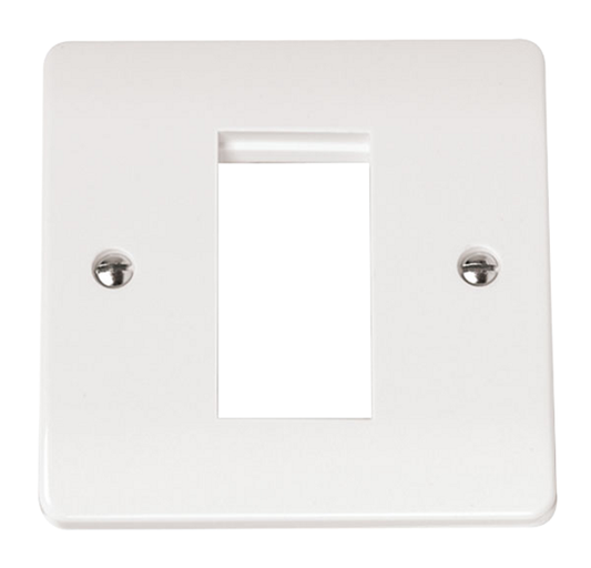 Click Mode White 1G 1 Module Euro Media Plate