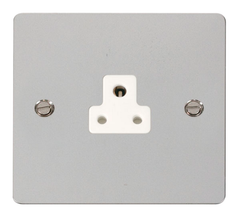 Click Define Polished Chrome 1G 2A Round Pin Single Socket White Insert