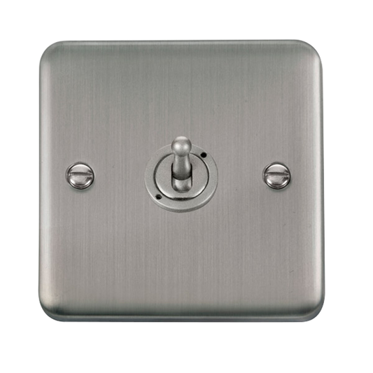 Click Deco Plus Stainless Steel 1G 2W Single Dolly Light Switch
