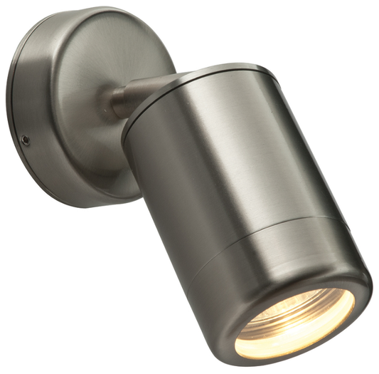 Saxby Lighting Odyssey Single Adjustable IP65 Brushed Stainless Steel Spotlight