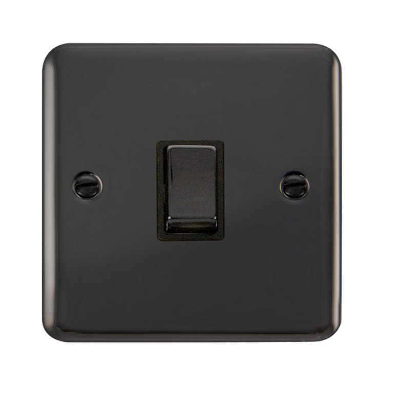 Click Deco Plus Black Nickel 1G 20A DP Switch Black Insert