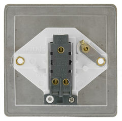 Click Define Brushed Stainless 1G 2W Single Light Switch White Insert