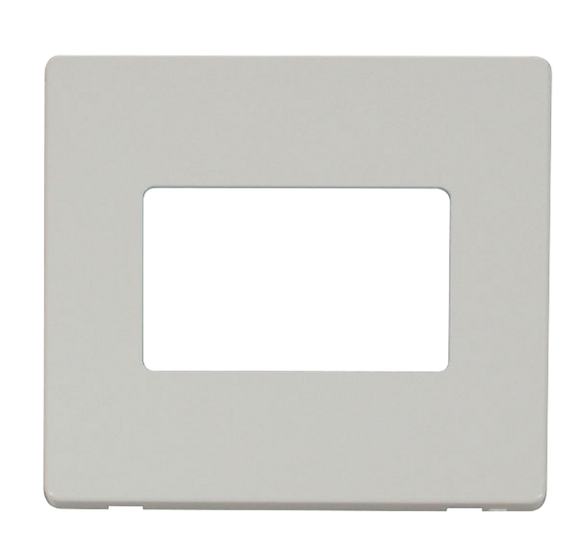 Click Definity Screwless Polar White 3G 2W Triple Light Switch White Insert
