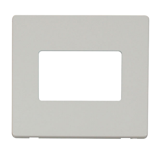 Click Definity Screwless Polar White 3G 2W Triple Light Switch White Insert