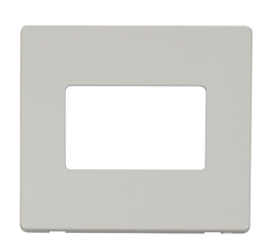 Click Definity Screwless Polar White 3G 2W Triple Light Switch White Insert