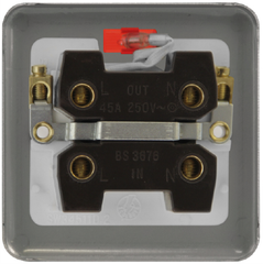 Click Deco Plus Polished Brass 1G 45A DP Switch & Neon White Insert