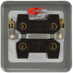Click Deco Plus Polished Brass 1G 45A DP Switch & Neon Black Insert