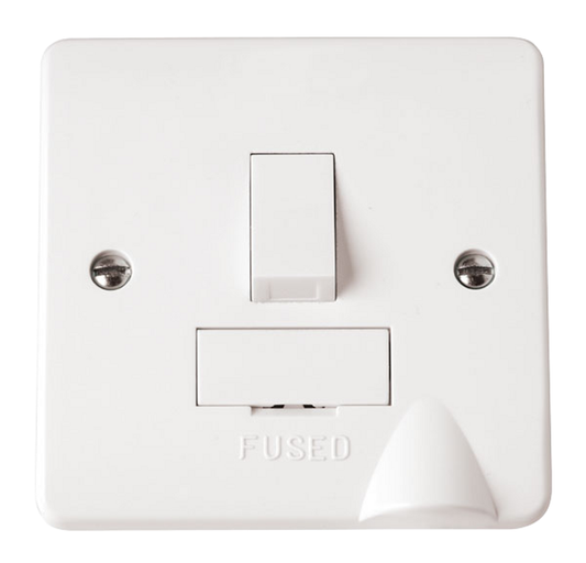 Click Mode White 1G 13A Switched Fused Connection Unit & Flex Outlet