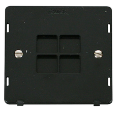 Click Definity Screwless Polished Chrome 1G Single Blank Plate