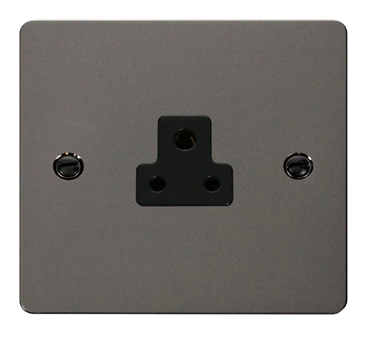 Click Define Black Nickel 1G 2A Round Pin Single Socket Black Insert
