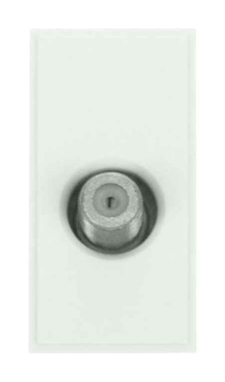 Click Euro Media White 1 Module F Satellite Outlet Insert
