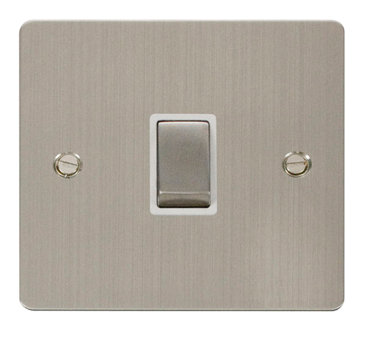 Click Define Stainless Steel 1G 20A DP Switch White Insert