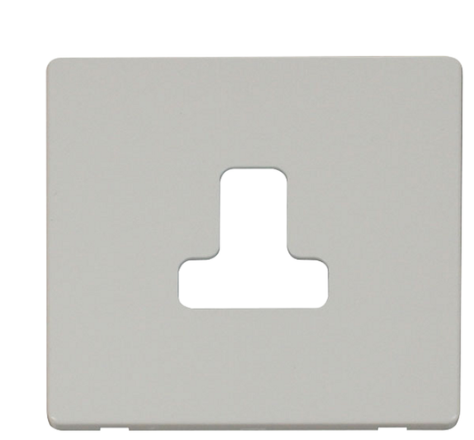 Click Definity Screwless Polar White 1G 5A Round Pin Single Socket White Insert