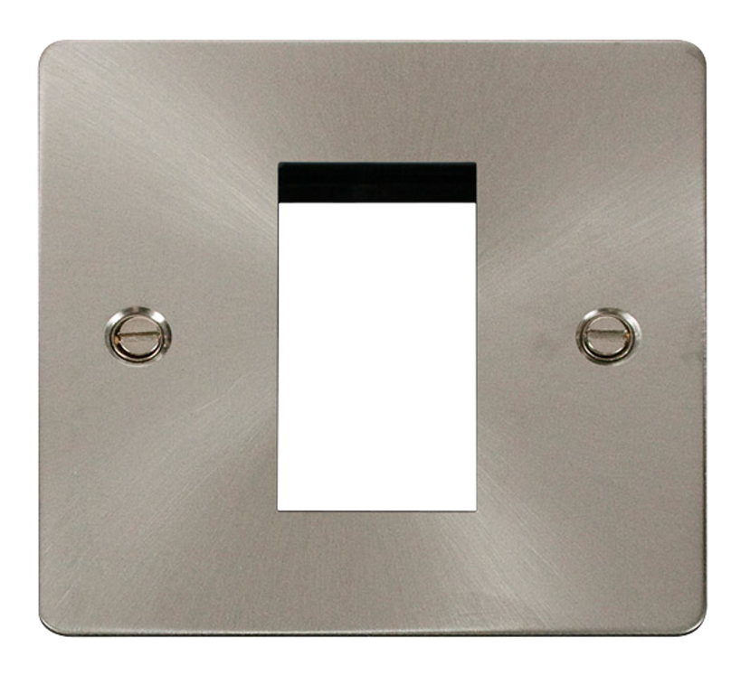 Click Define Brushed Stainless 1G 1 Module Euro Media Plate