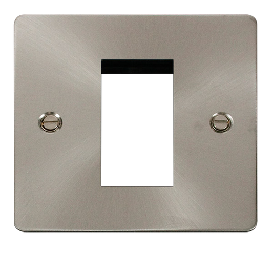 Click Define Brushed Stainless 1G 1 Module Euro Media Plate