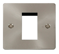 Click Define Brushed Stainless 1G 1 Module Euro Media Plate