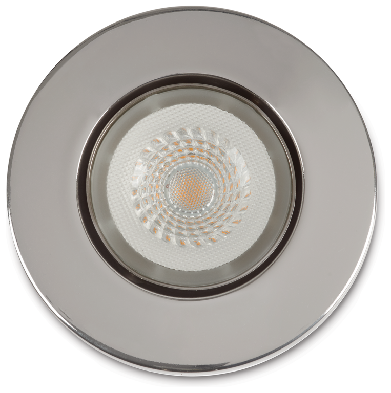 Collingwood H4Lite Polished Chrome Adjustable Warm White IP65 Fire Rated Downlight