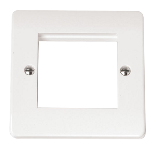 Click Mode White 1G 2 Module Euro Media Plate
