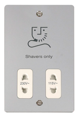 Click Define Polished Chrome Shaver Socket White Insert