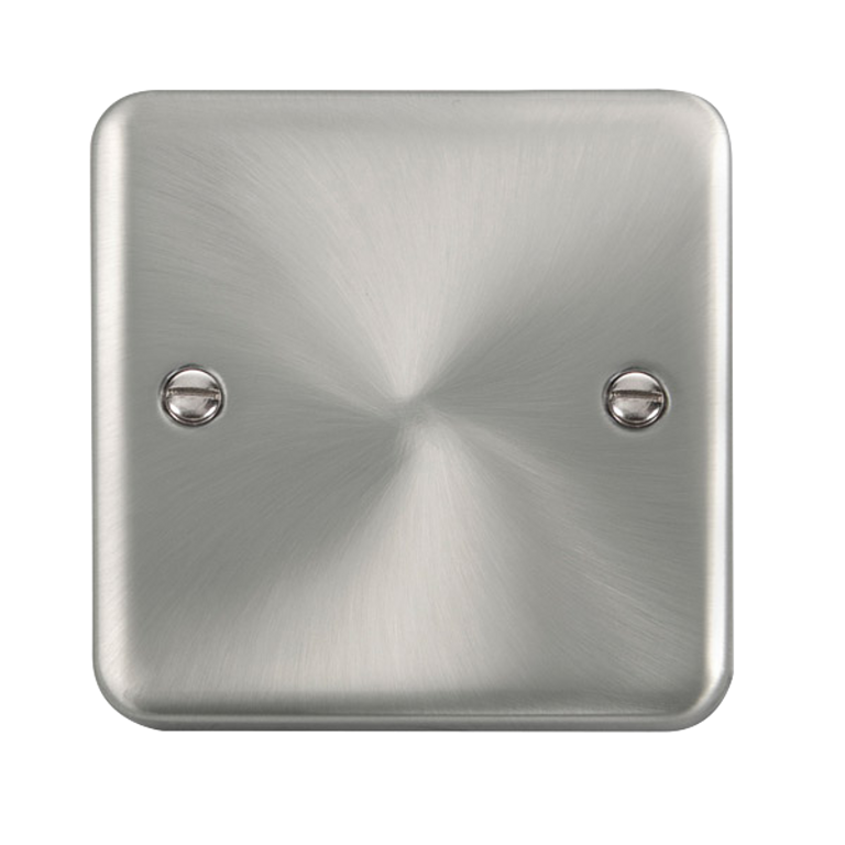 Click Deco Plus Satin Chrome 1G Single Blank Plate